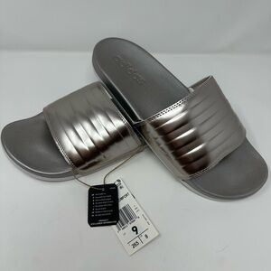 Adidas Women’s Comfort Slides in Rose Gold - 9